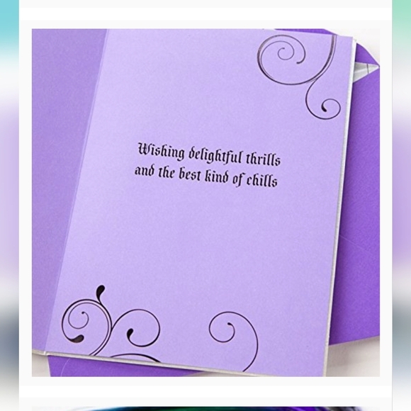 PAPYRUS Halloween Spooky feather & gem Wreath cards, includes 2 cards - Picture 8 of 9